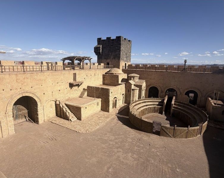 Arena and courtyard of the Kingdom of Heaven standing set